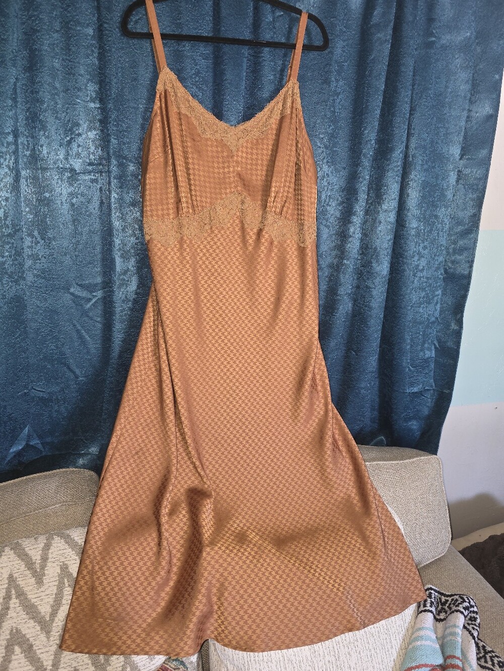 Torrid Lace-Trim Slip Dress in Golden Yellow